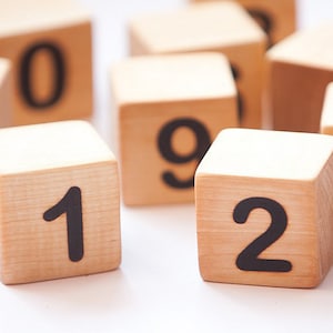 Wooden toy, building blocks,  math blocks, educational numbers, counting blocks, eco fiendly toy