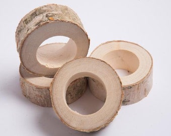 Set of 10 napkin rings, wooden napkin rings, rustic wedding decor, napkin holder, table setting