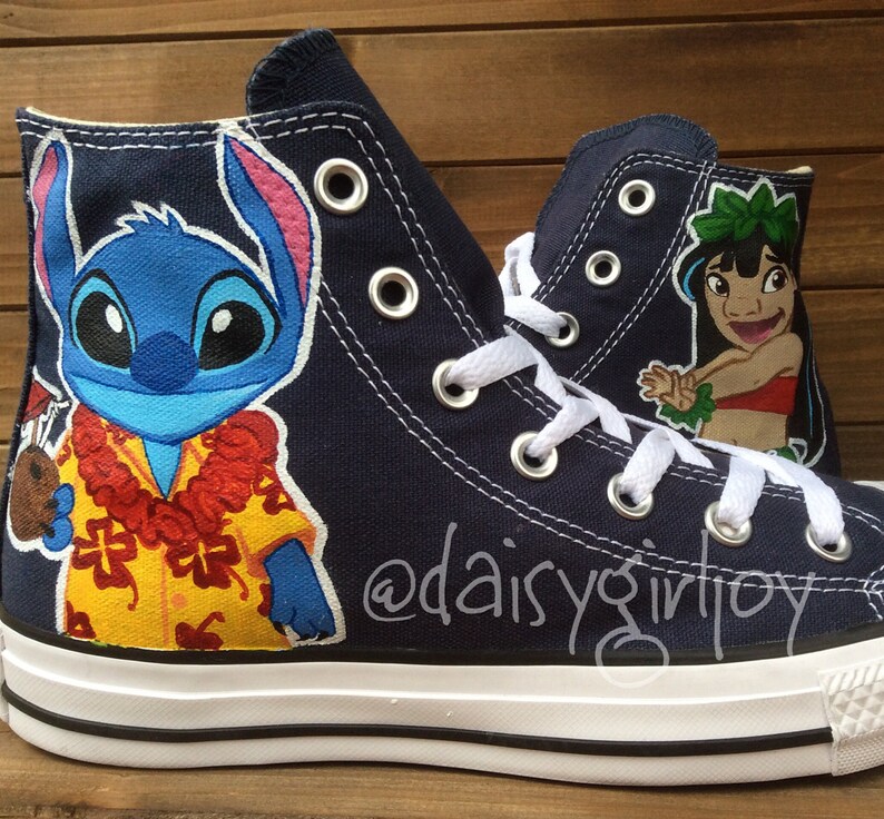 Custom hand painted Disney Lilo & Stitch shoes Etsy