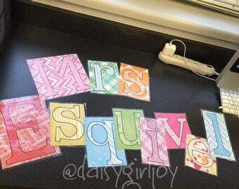 Personalized Teacher Classroom Lettering Decoration