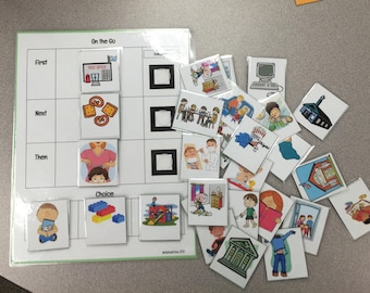 Visual Schedule Autism Family Teacher Classroom "On The Go"