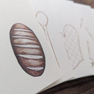 Bread Baker's Note Cards (set of 8) Great Gift for Chef, Baker, Sourdough Maker