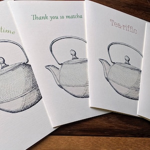 Tea-Themed Greeting Cards (set of 4)