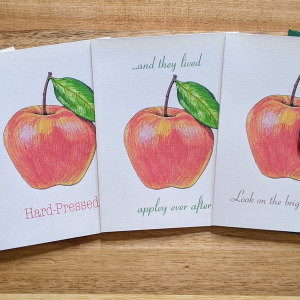 Apple Greeting Cards Etsy