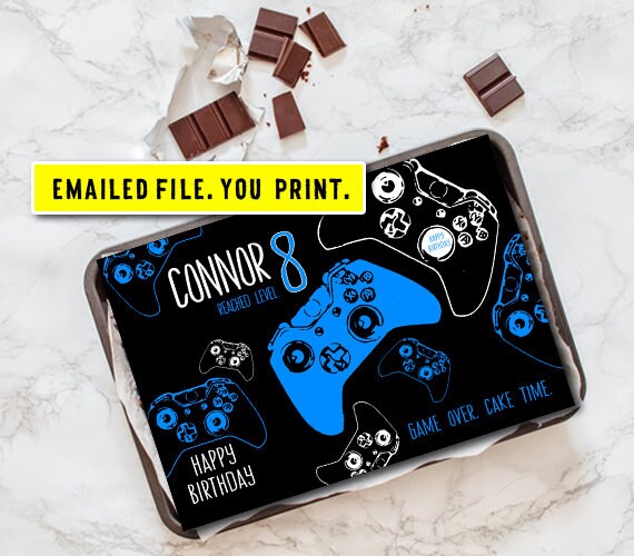 Printable Video Game Cake Image, Digital File ONLY, Custom Cake Image, Gamer Cake Topper, Gaming Party Personalized Cake, Gamer Birthday Il_570xn
