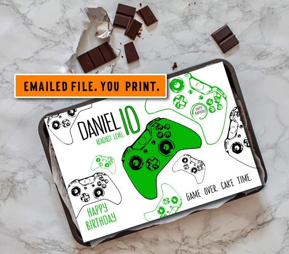 Gamer Cake Topper, Printable Video Game Cake Image, Digital File ONLY, Custom Cake Image, Gaming Party Personalized Cake, Gamer Birthday Il_570xn