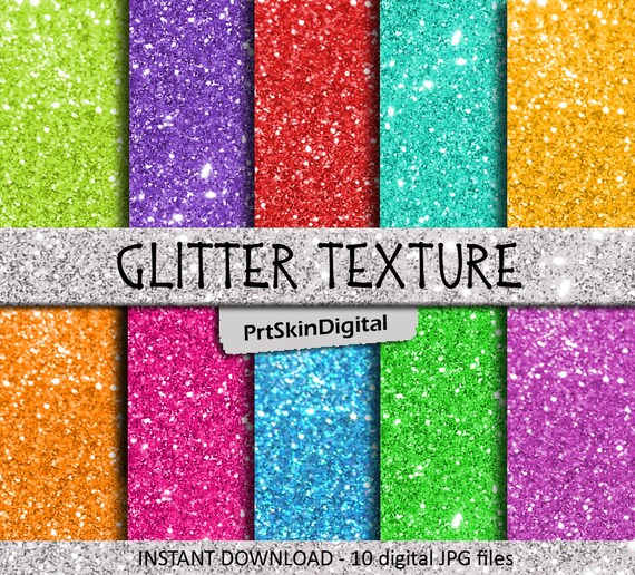 Glitter Digital Paper, Glitter Paper, Sparkle Digital Paper, Textured Digital Paper, Digital Background in 10 Vibrant Shades Il_570xn