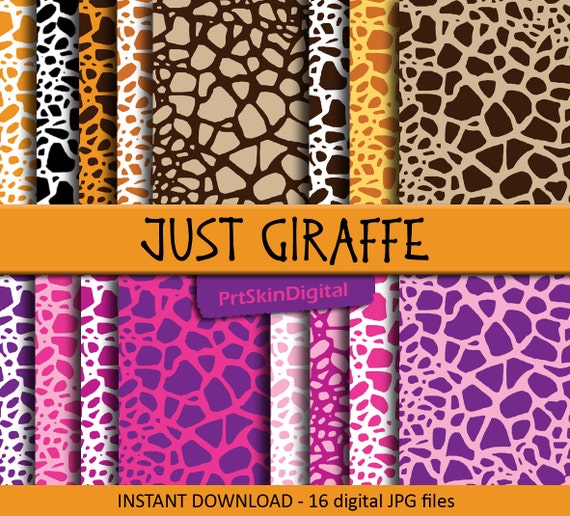 Download Giraffe Digital Paper Animal Print Digital Paper Safari Etsy