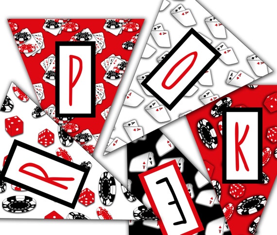 Poker Party Banner Poker Party Printable Casino Party Banner