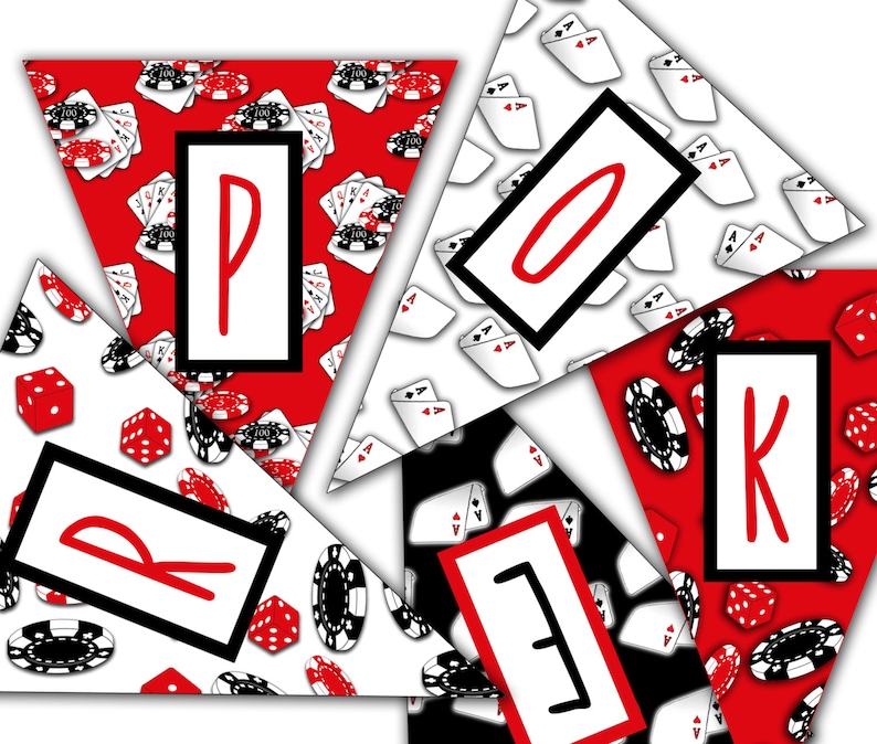 Poker Party Banner: Poker Party Poker Night Printable Casino Party Banner Casino Birthday Decorations Casino Night Casino Banner