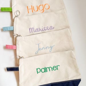 Monogrammed Canvas Accessory Pouch