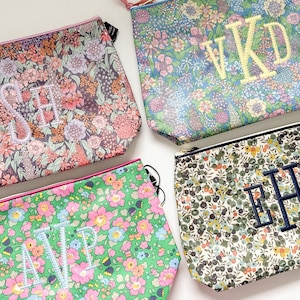 Monogrammed Liberty of London Cosmetic Bag