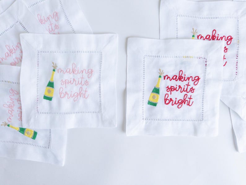 StitchAbleDesigns Linen Cocktail Napkins