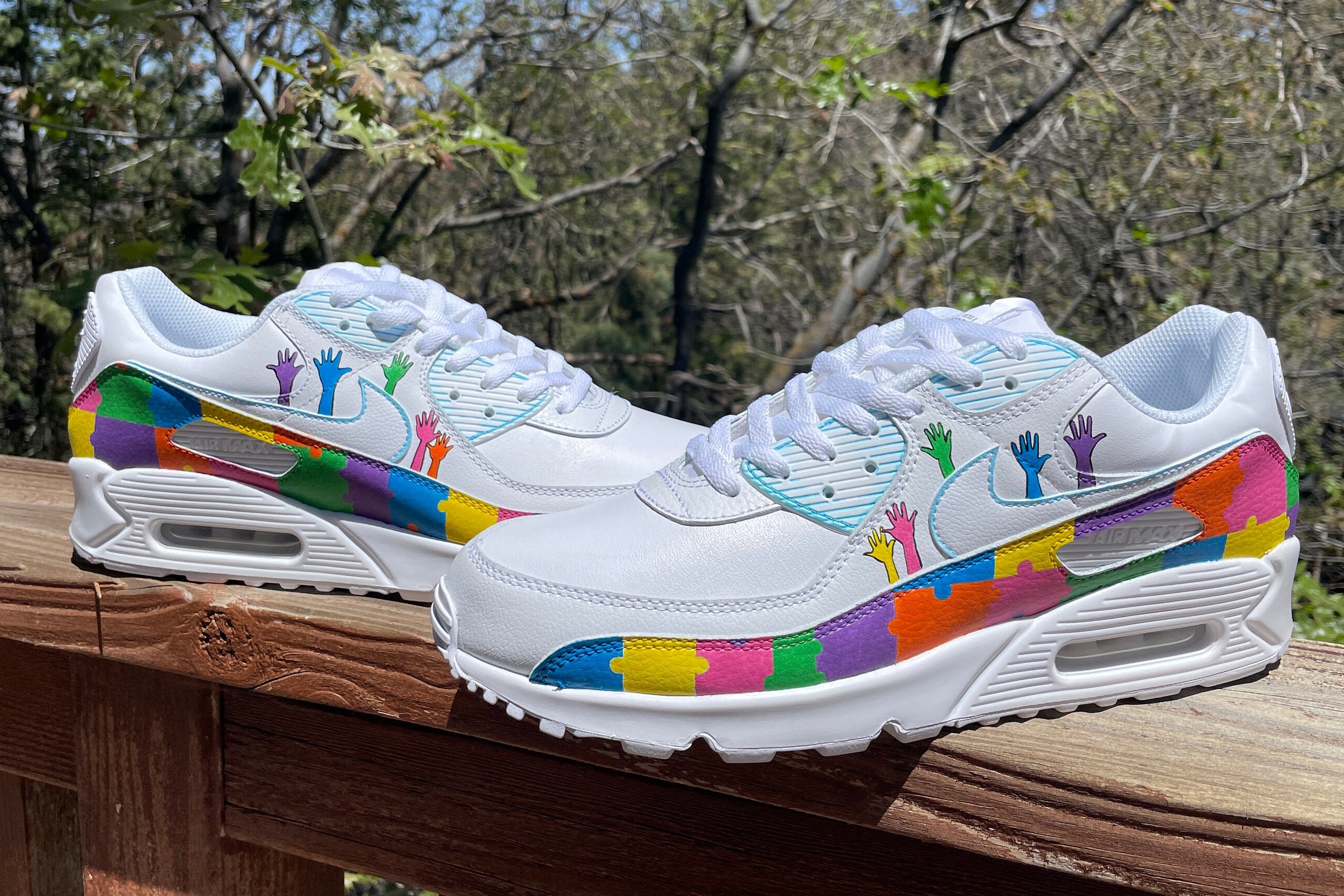 Autism Support Sneakers – Custom Painted Af1s – Awareness