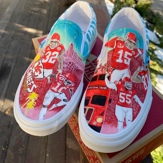 Custom Vans kansas City Chiefs | Etsy