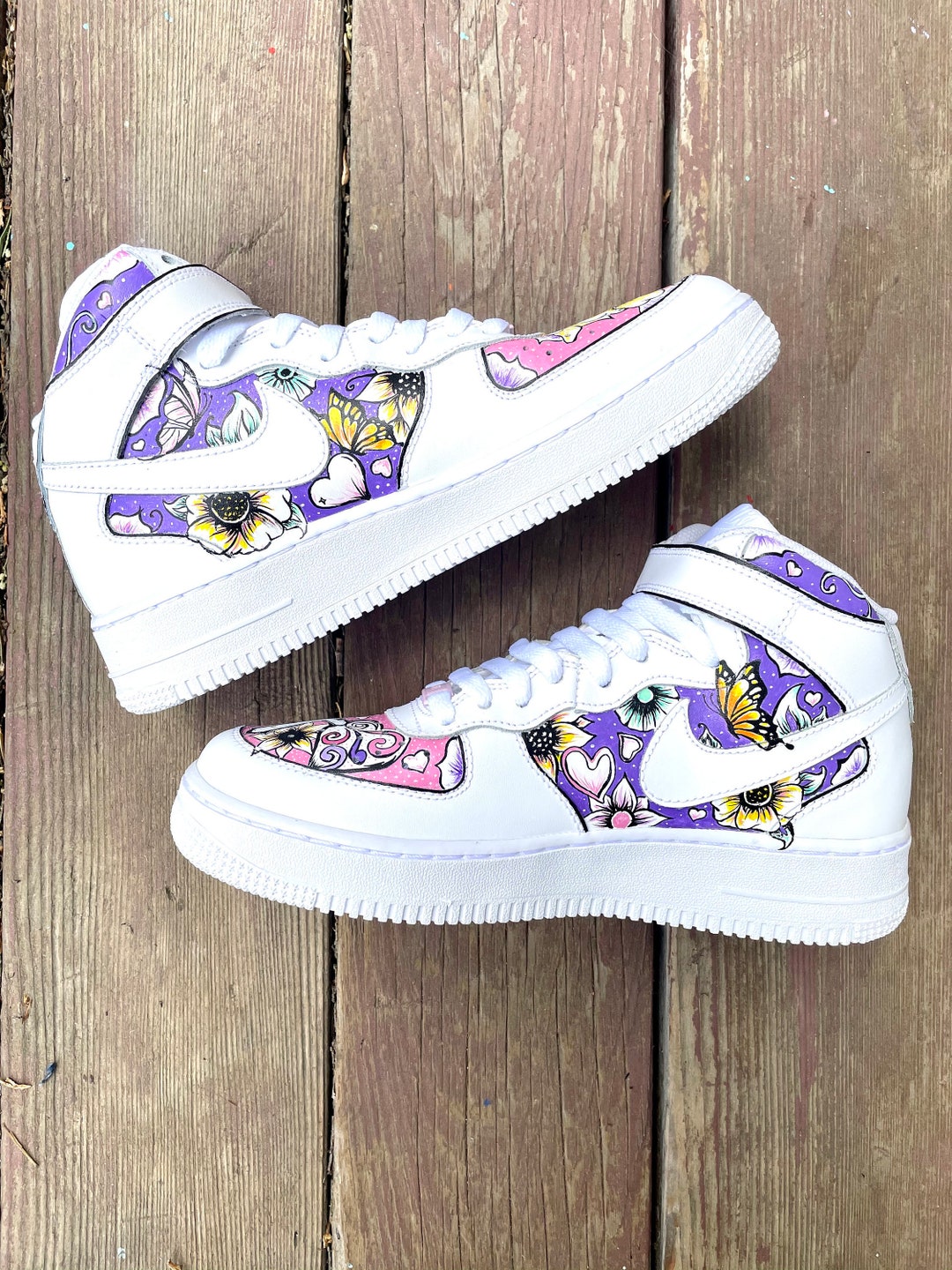 custom air force ones with butterflies
