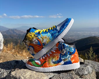 Anime Jordans – Dragonball Z Custom Painted Shoes