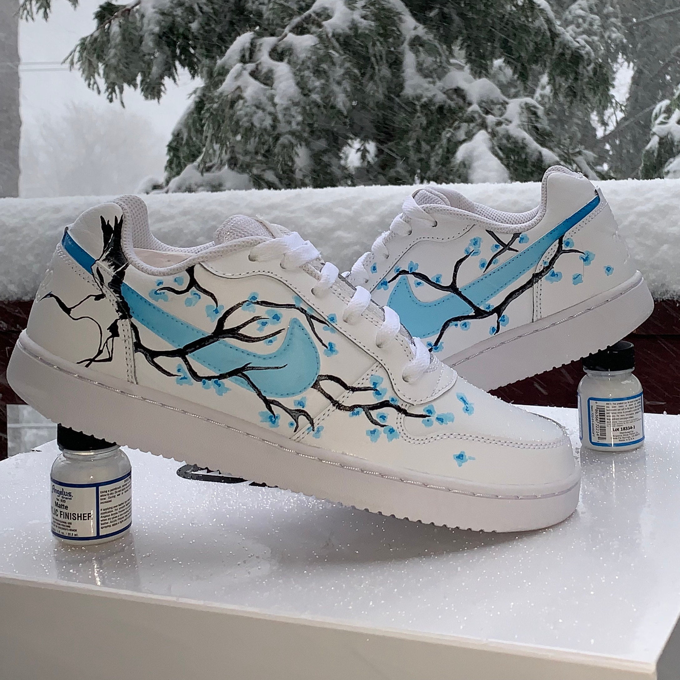 Custom Air Force Ones cherry Blossoms -  Hong Kong