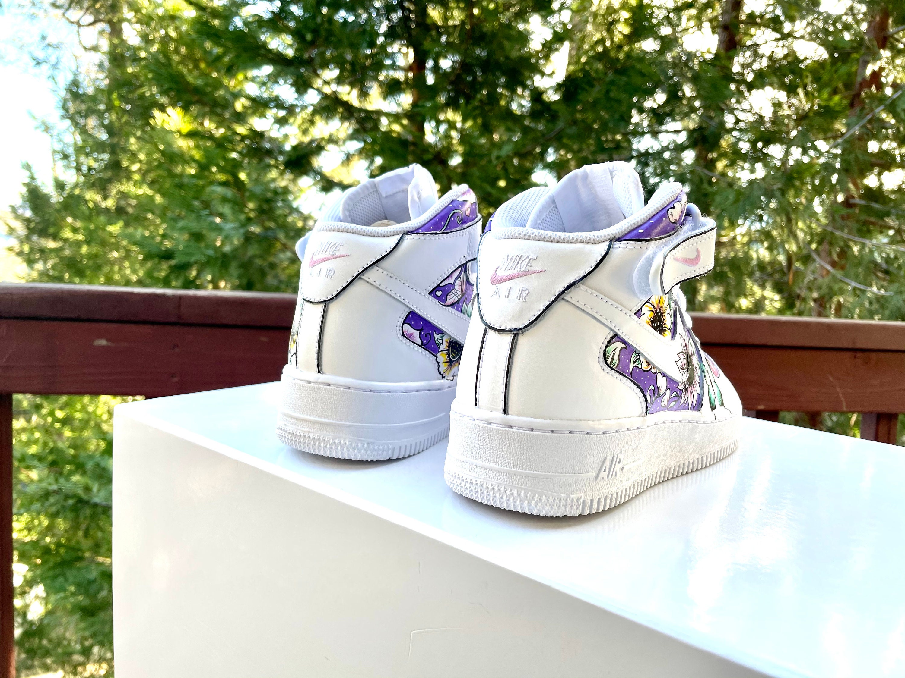 custom air force ones with butterflies
