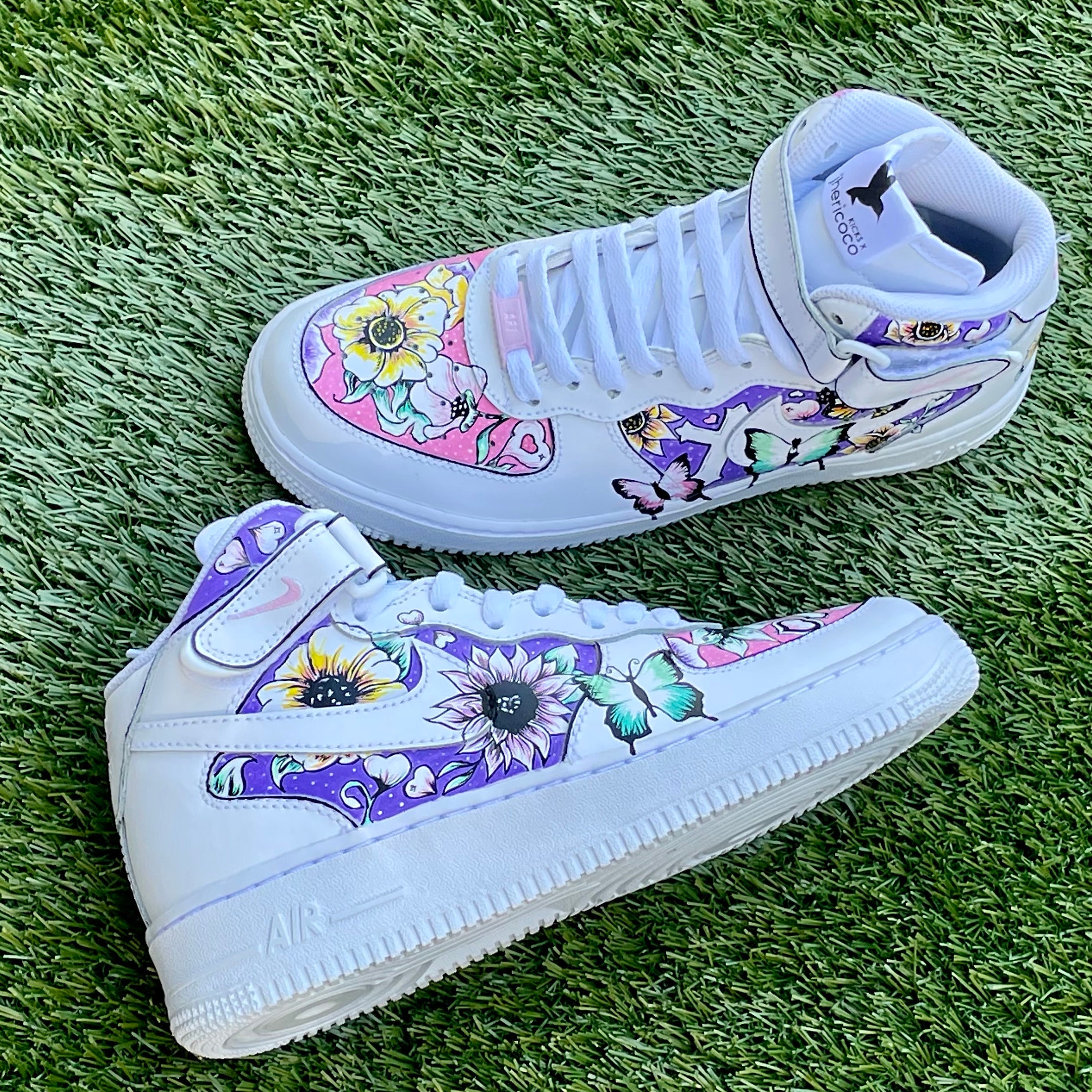 custom air force ones with butterflies