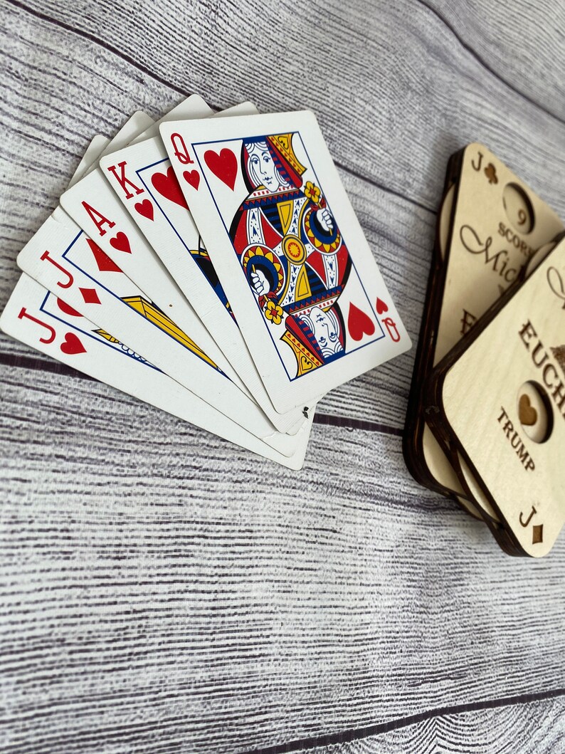 Euchre Score Keeper set of 2 Card Player Gift Etsy