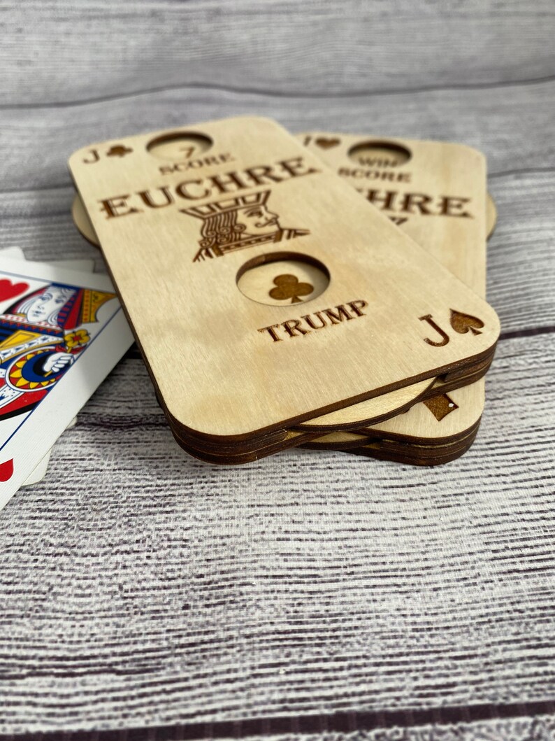 Euchre Score Keeper set of 2 Card Player Gift Etsy