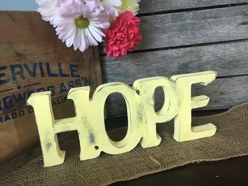 Esperanza palabra de madera esperanza signo palabra de | Etsy