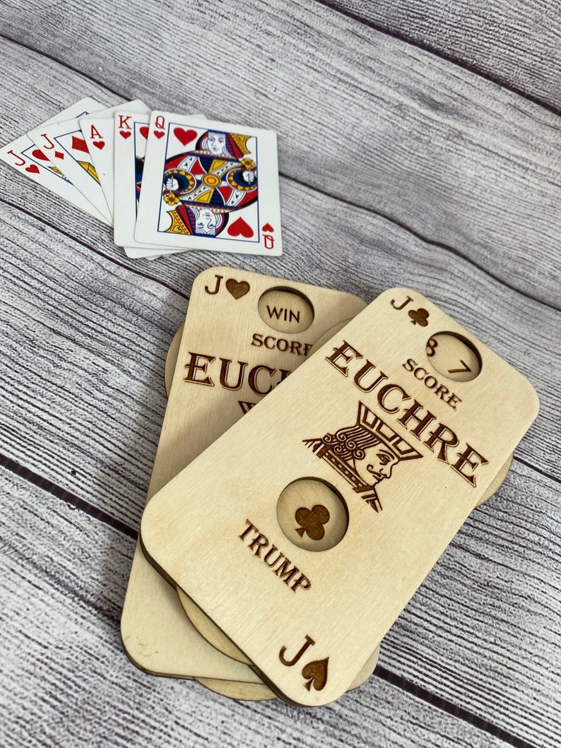 Euchre Score Keeper set of 2 Card Player Gift Etsy
