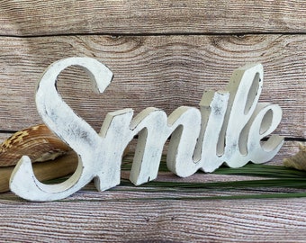inspirational Rustic Wood Sign SMILING IS GOOD FOR THE HEART home decor inspirational Rustic Wood Sign SMILING IS GOOD FOR THE HEART home decor