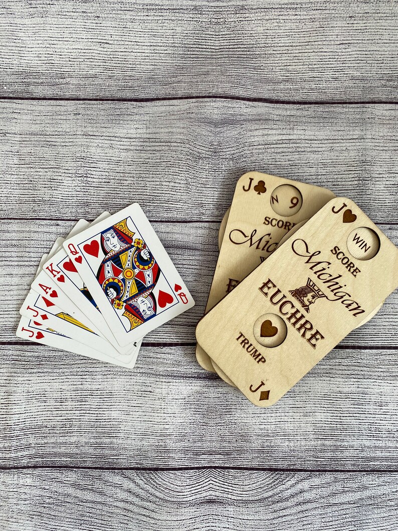Euchre Score Keeper set of 2 Card Player Gift Etsy