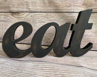Rustic Eat Sign | Etsy