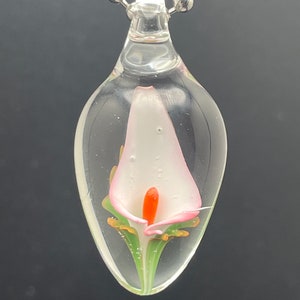Glass Lily Pendant