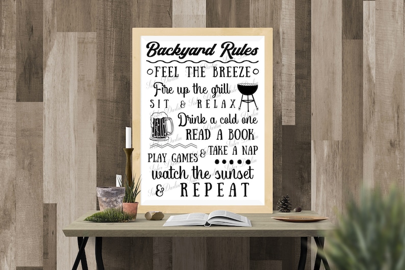 Backyard Rules SVG Porch Sign SVG Patio Rules Deck Rules Etsy Canada