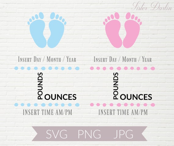 Baby Stats SVG Baby Stats Elephant Template Cricut File | Etsy UK