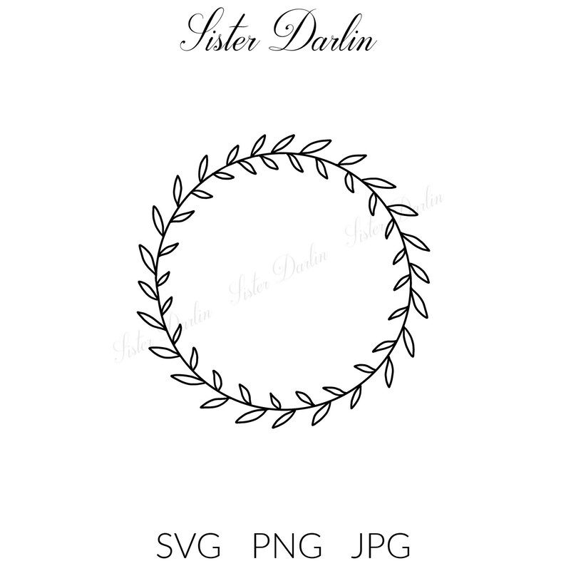 Download Leaf Wreath SVG Bundle Decorative Floral Wreath PNG | Etsy