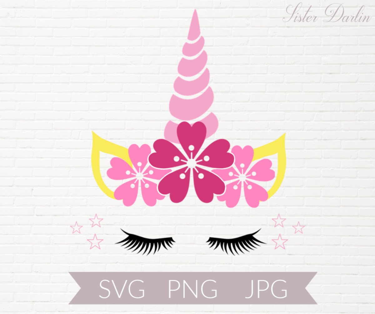 Download Unicorn With Flowers Svg Unicorn Shirt Svg Unicorn Cricut Cut Files Girly Cute Svgs