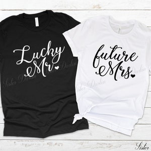 Future Mme SVG | Lucky M. SVG | Bundle SVG de fiançailles | Cadeaux Cricut engagés | Svgs de chemise de couple mignon | M. et Mme Svg