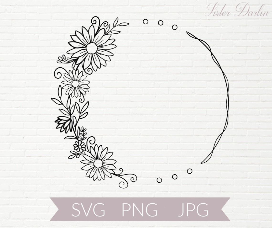 Flower Wreath Svg Leaf Wreath Svg Frame Svg Decorative Etsy Canada