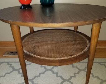 Lane Round 2-tiered Ratan Occasional Table