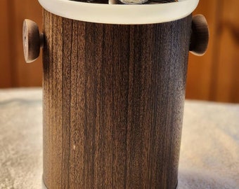 KROMEX Faux Wood Ice Bucket with Lid
