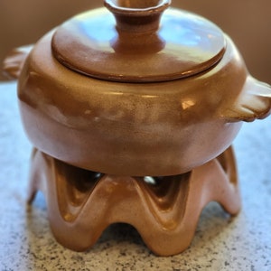 Vintage Frankoma 3-piece bean pot