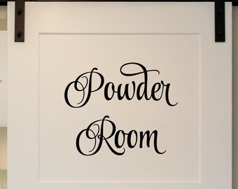 Powder Room Decal / Powder Room Wall Decal / Powder Room Door Sign / Powder Room Sign / Powder Room Wall Decor / Bathroom Door Decal