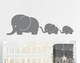 Elephant Family Decal - Elephant Nursery Decal - Baby Elephant Decal - Nursery Elephant Decals - Elephant Family Nursery