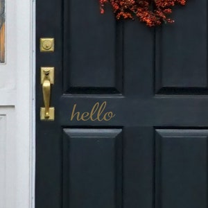 Hello Door Decal / Hello Front Door Decal / Hello Door Sticker / Hello Decal / Vinyl Hello Decal / Vinyl Hello for Front Door