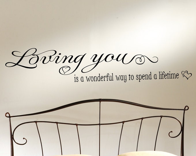 Bedroom Wall Quotes / Loving You / Love Quotes Decals / Love - Etsy