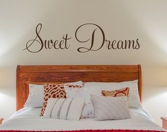 Vinilo decorativo Dulces Sueños / Vinilo decorativo de pared Dulces Sueños / Adhesivo de pared Dulces Sueños / Letrero Dulces Sueños / Arte de pared Dulces Sueños / Decoración Dulces Sueños