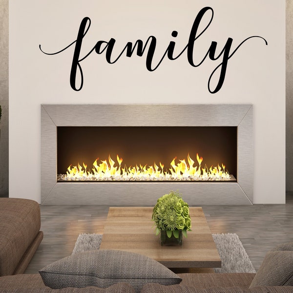 Family Wall Decal, Handwritten Font Family Decal, Family Lettering, Family Decal, Family Decal for Wall,Handwritten Script Font Family Decal