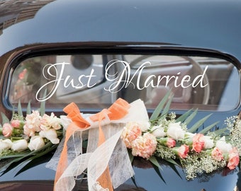 Just Married Car Decal #1 -Just Married Car Window Decal - Just Married Decal - Just Married Sign - Just Married Sign for Car