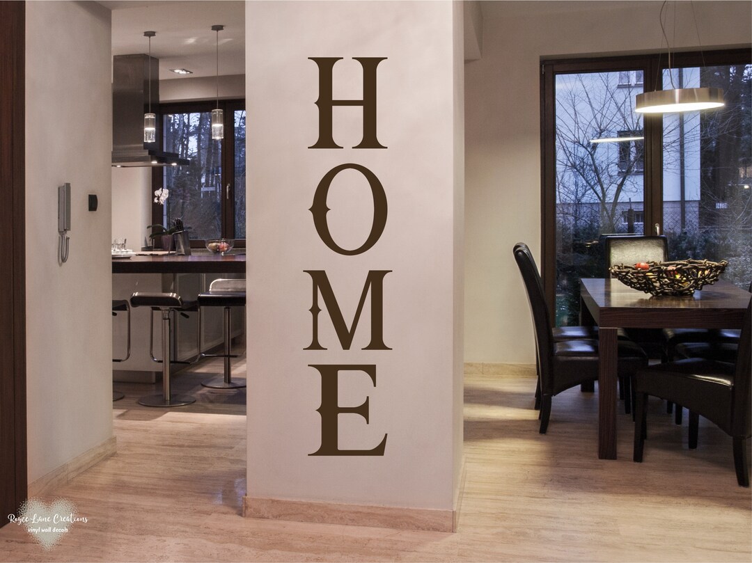 Vertical Home Sign Vinyl Wall Decal / Home Vinyl Decal / Home Vinyl