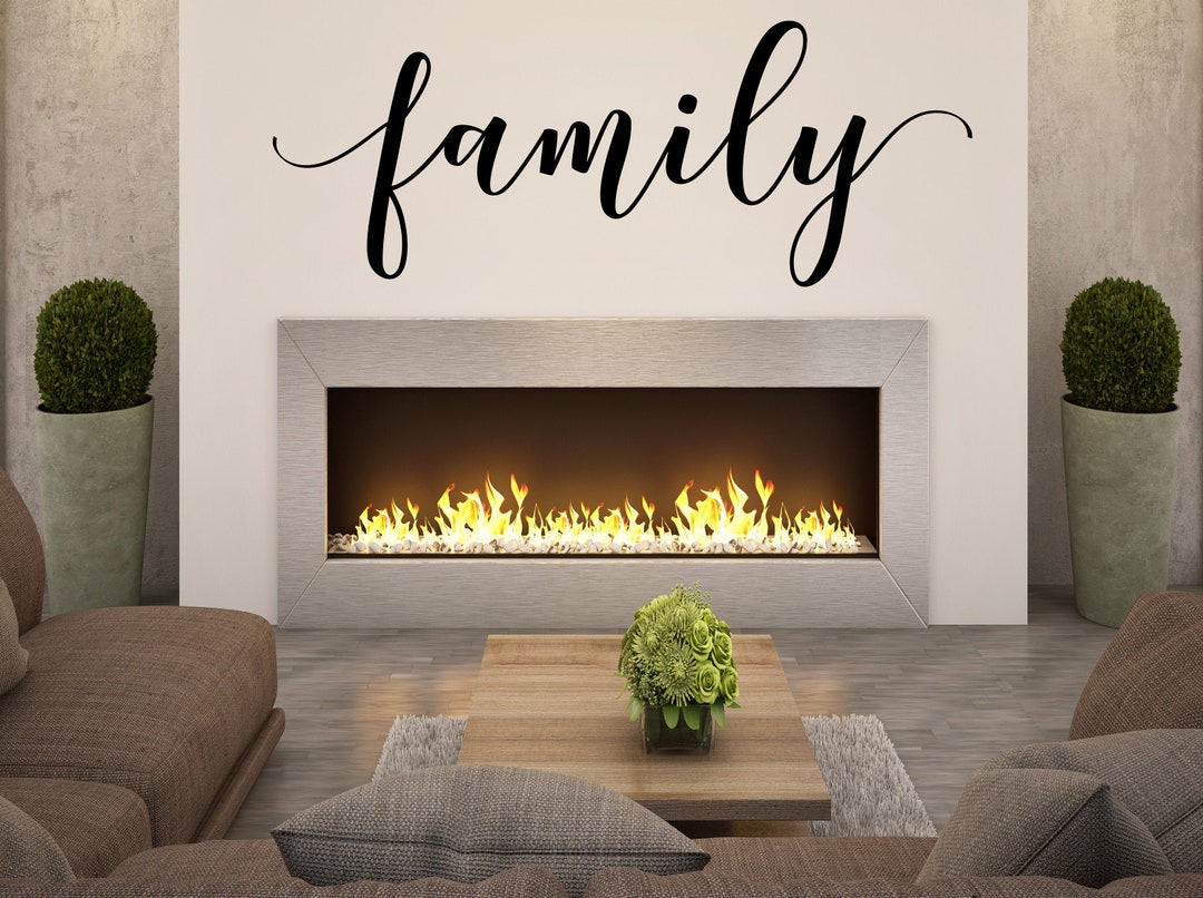 Family Wall Decal, Handwritten Font Family Decal, Family Lettering ...